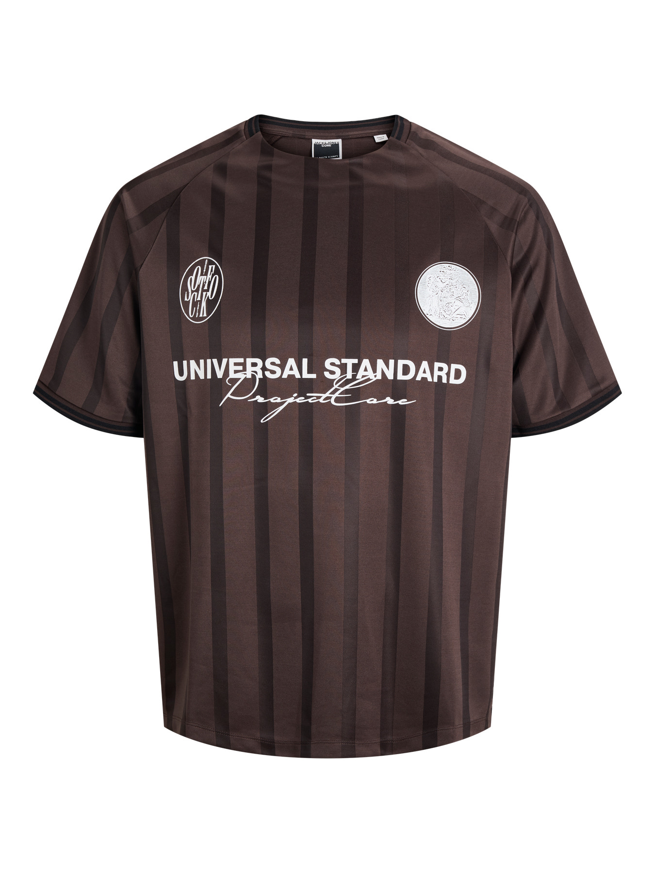 Jack & Jones Retro Fodbold T-shirt i Seal Brown
