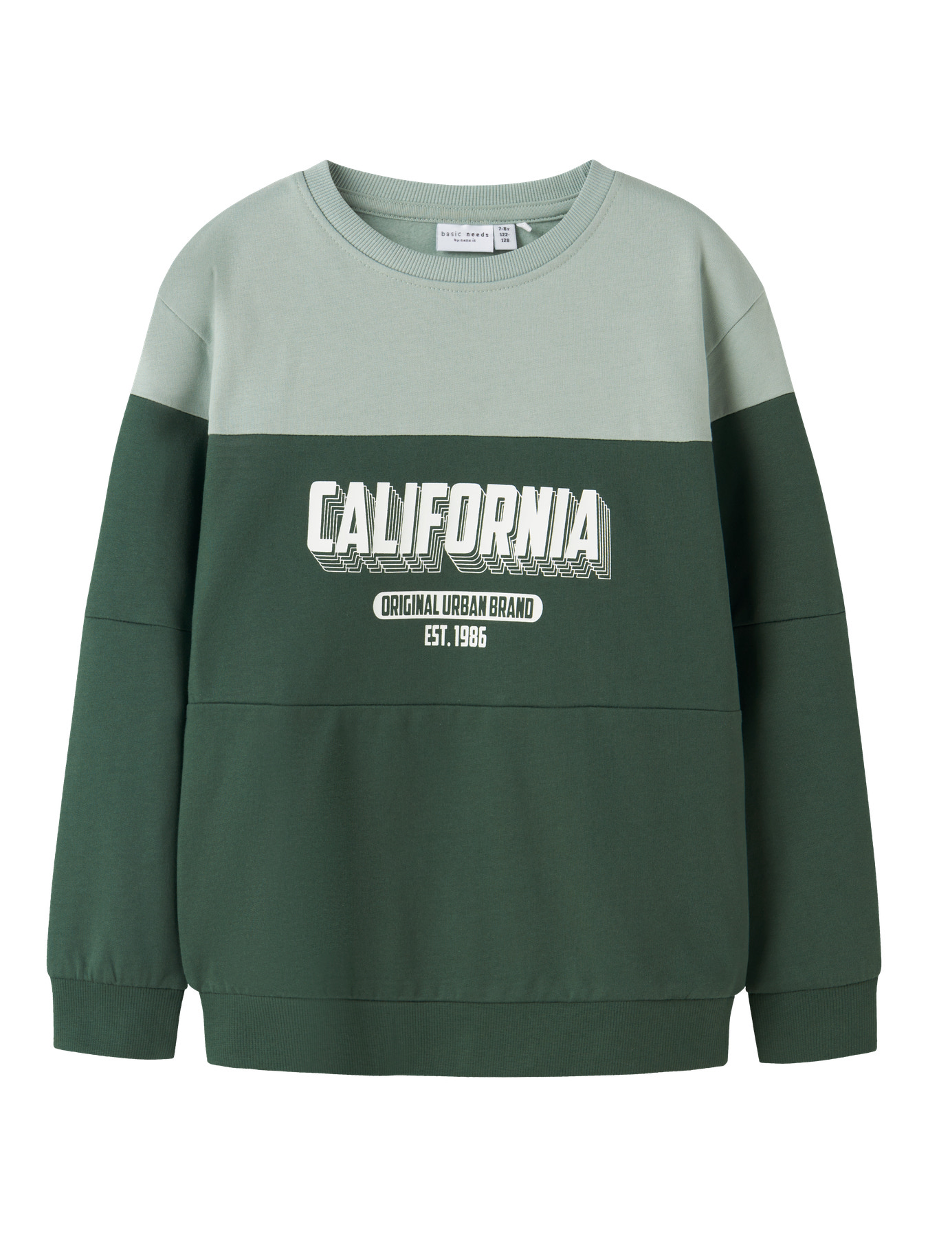 Sej sweatshirt fra Name It med cool skrift og blød kvalitet
