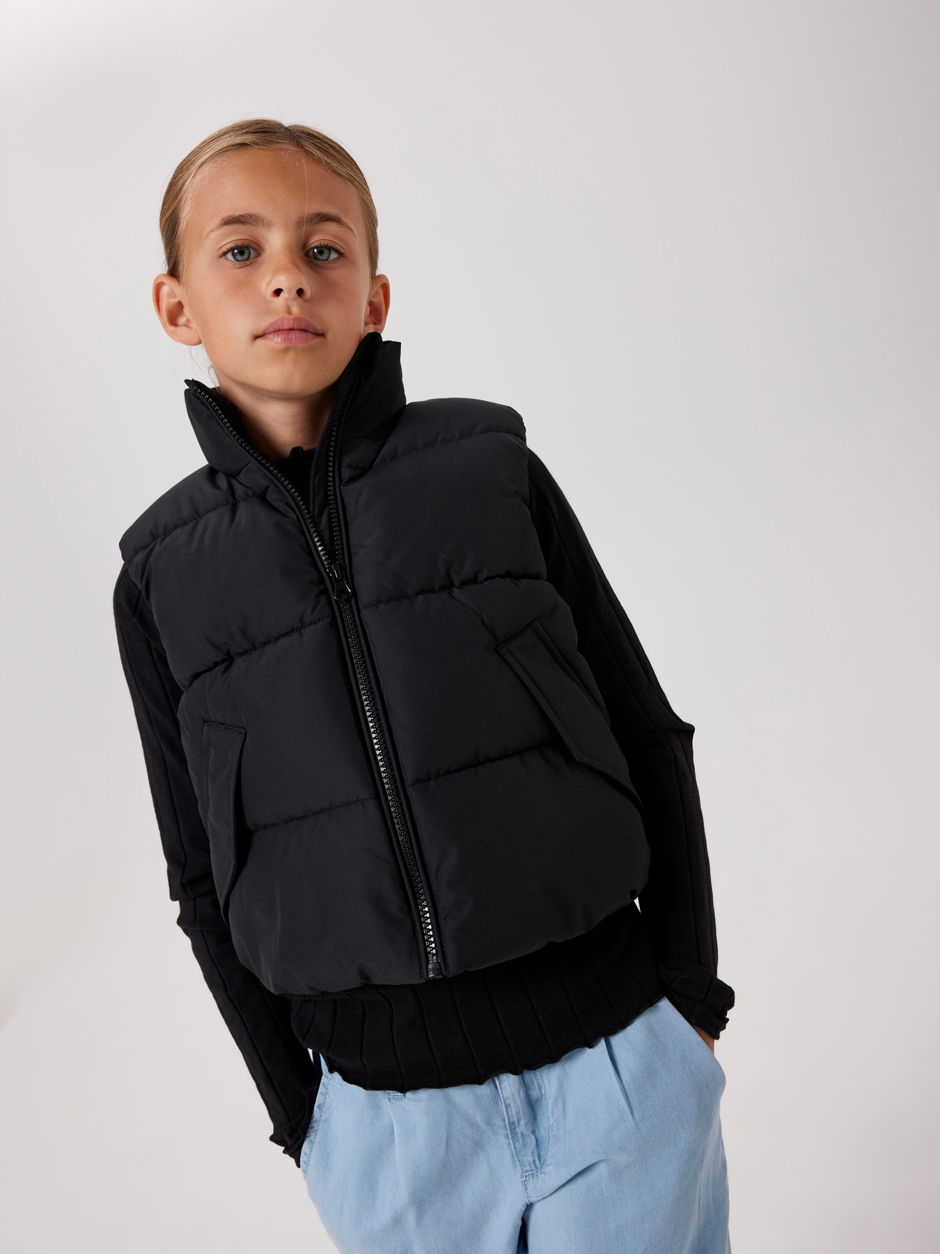 Mega cool puffer vest til piger – Sort fra Name It