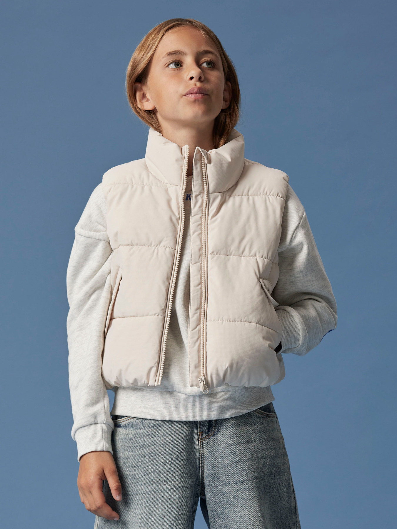 Name It Puffer Vest i Lys Farve til Piger - Cool Design
