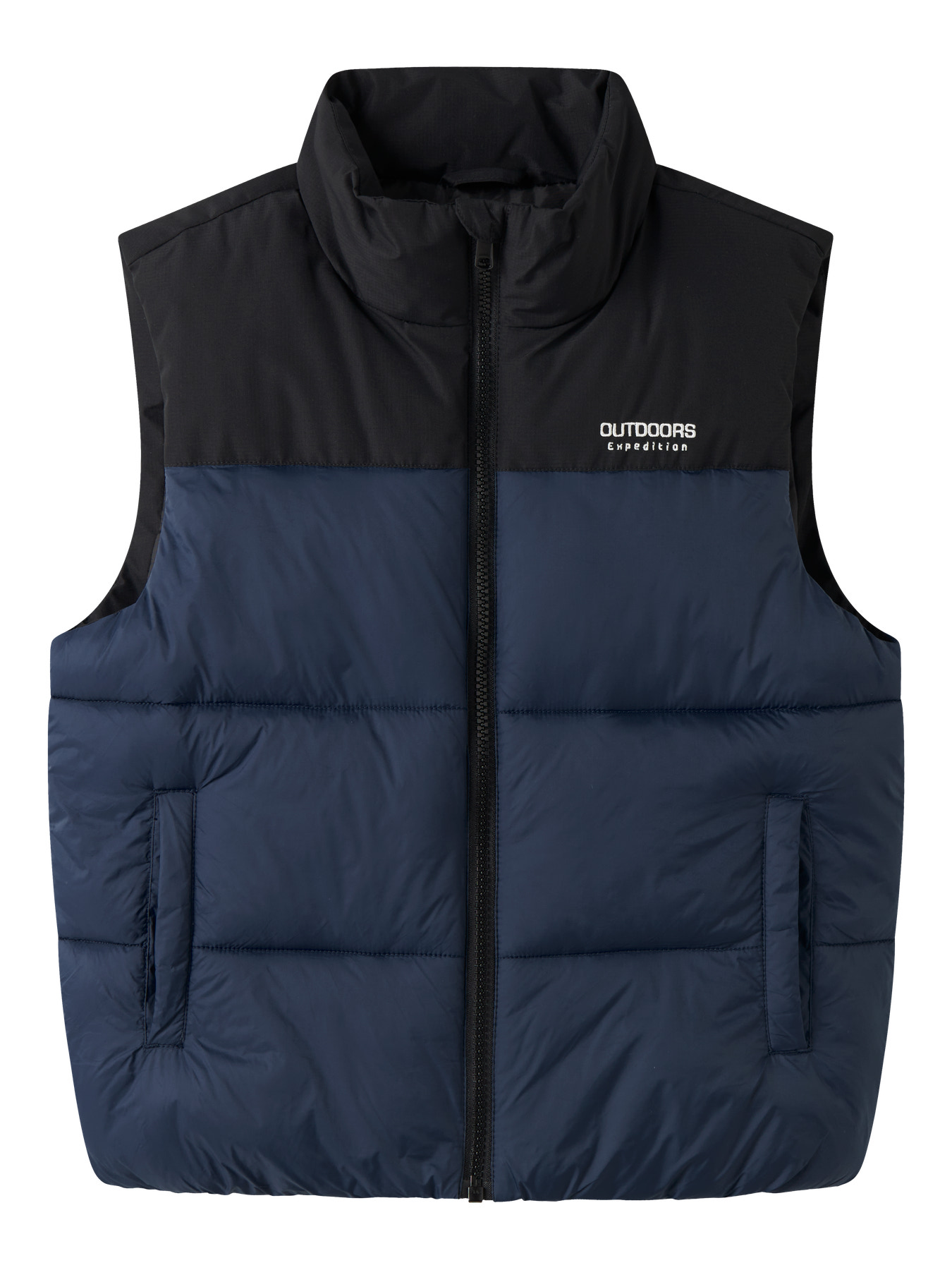 Mega cool Name It Puffer Vest til drenge - Sort farveblock!