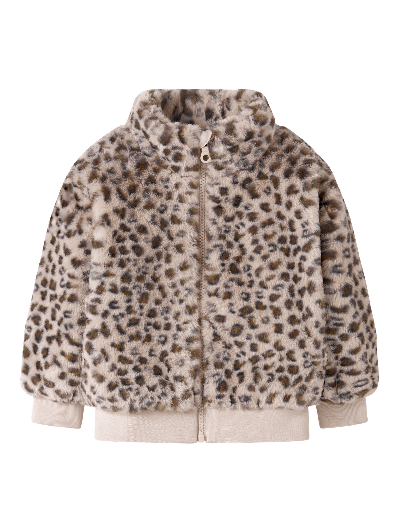Faux Fur Jakke Mila i Leo Print - Perfekt til Piger!