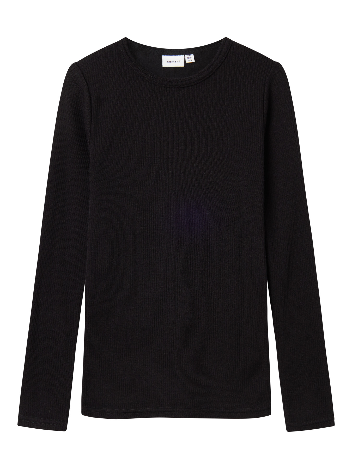 Name It Langærmet Bluse i Merinould - Wax Black