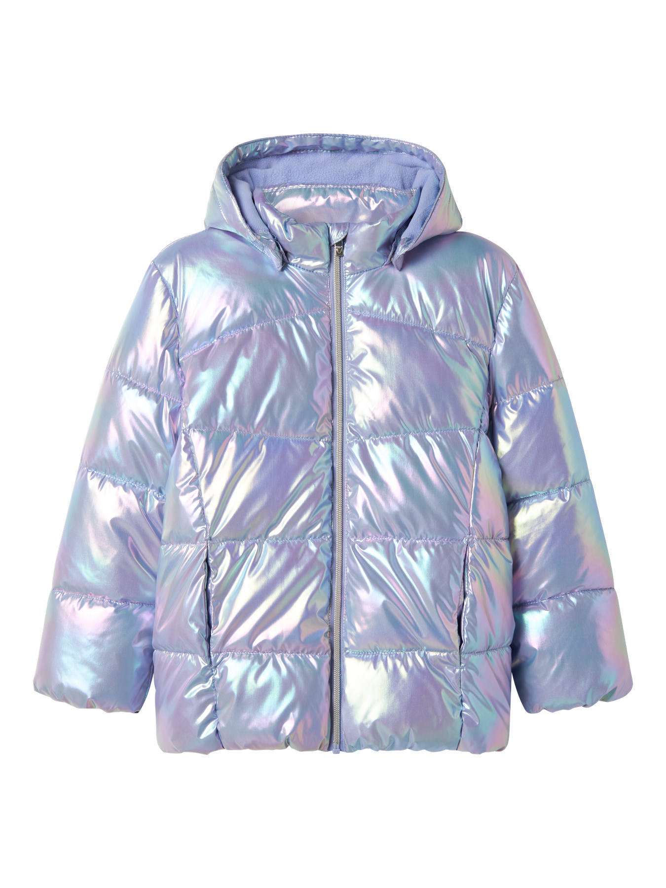 Skinnende Puffer Jakke Molina i Pastel Lilla - Trendy Stil!