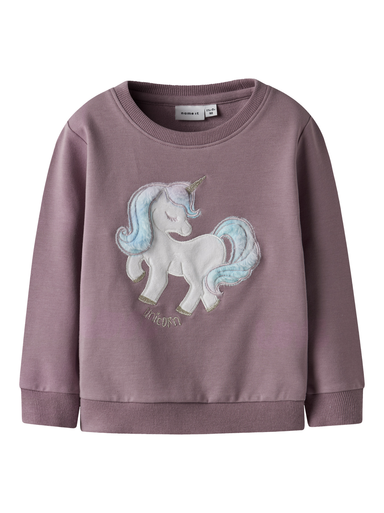 Sød Kisa Sweatshirt i Lilla med Pony - Name It