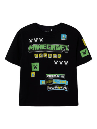 Minecraft Jeffy T-shirt i Sort - Sejt Design!