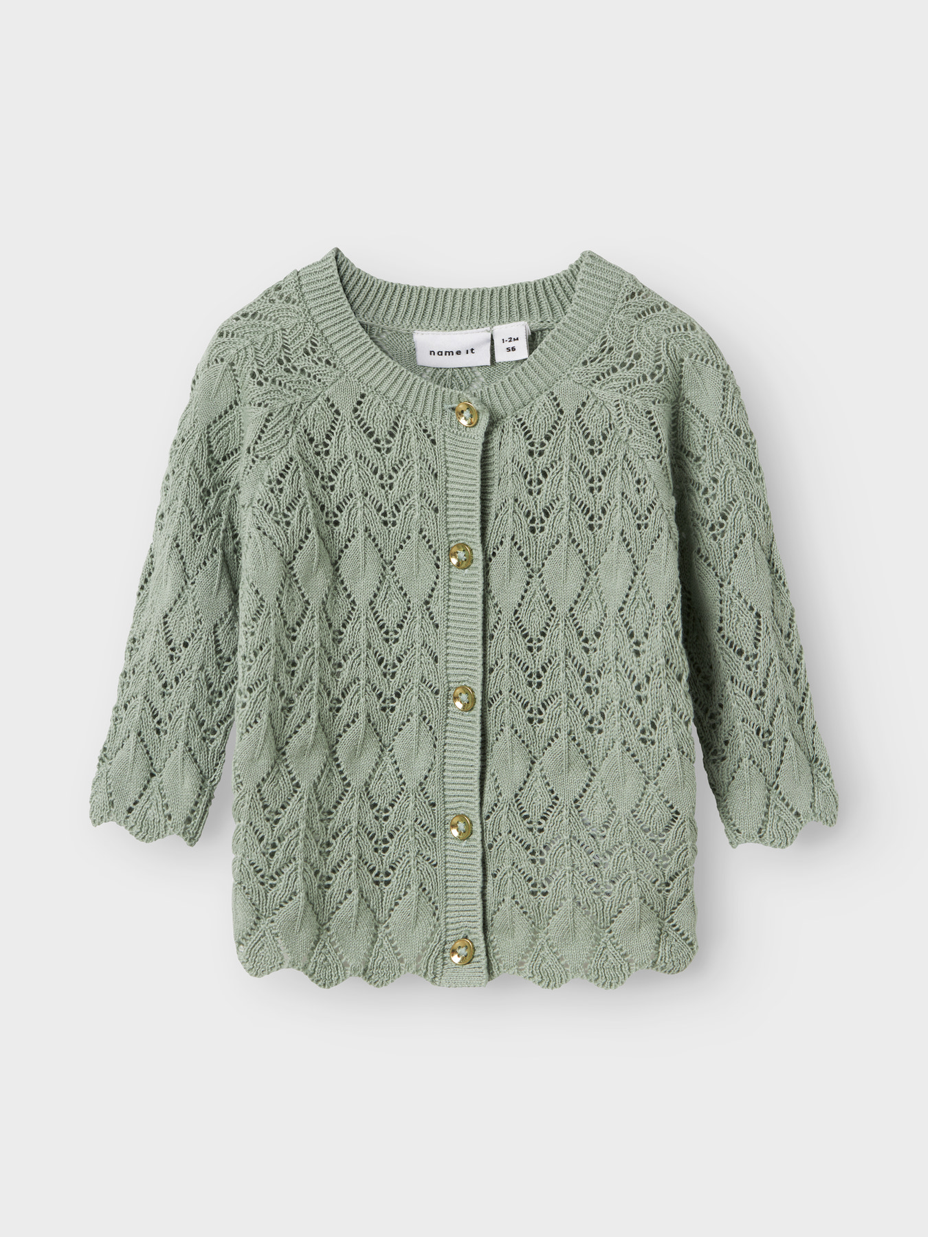 Name It Strik Cardigan Lilje Jadeite - Fantastisk tilbud!