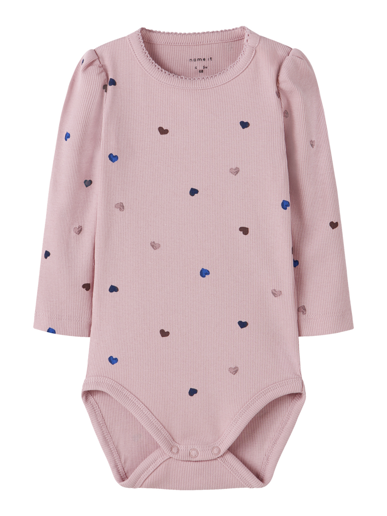 Sød langærmet body i rib - Nutti Burnished Lilac