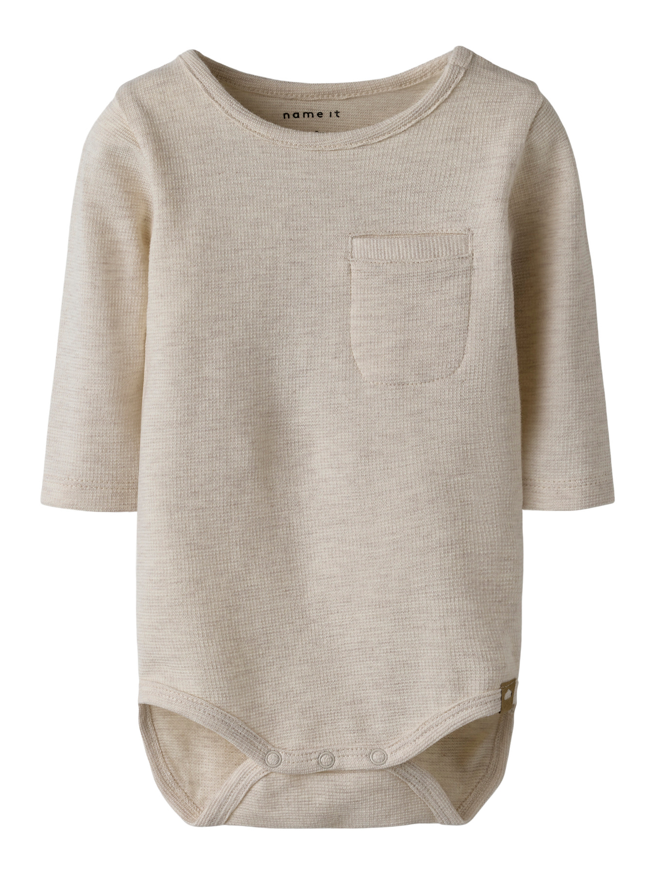 Sød Beige Body med Lomme fra Name It - Økologisk Bomuld