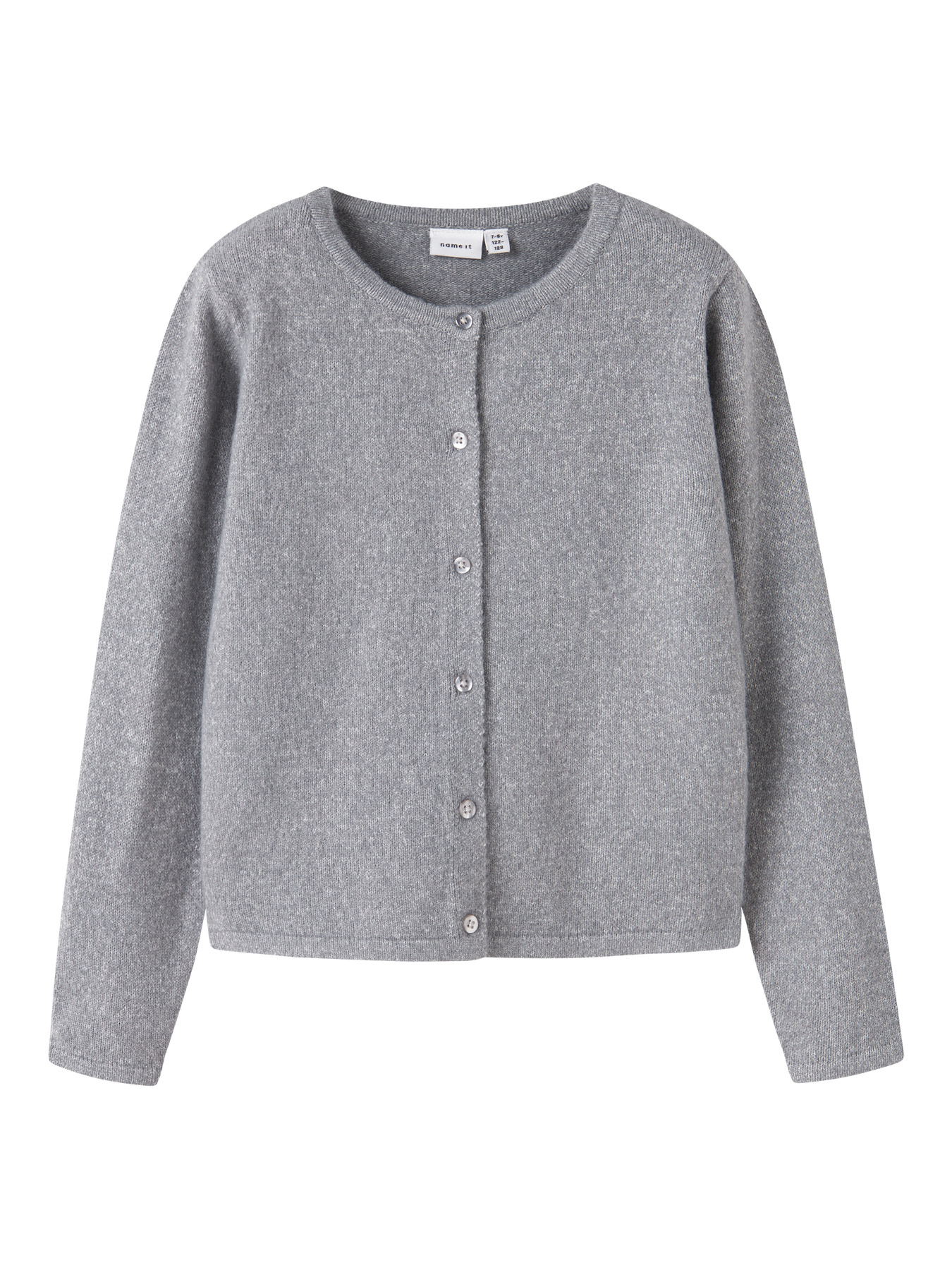 Name It Strik Cardigan Saluna i Grå Melange - Efterårs Must-have