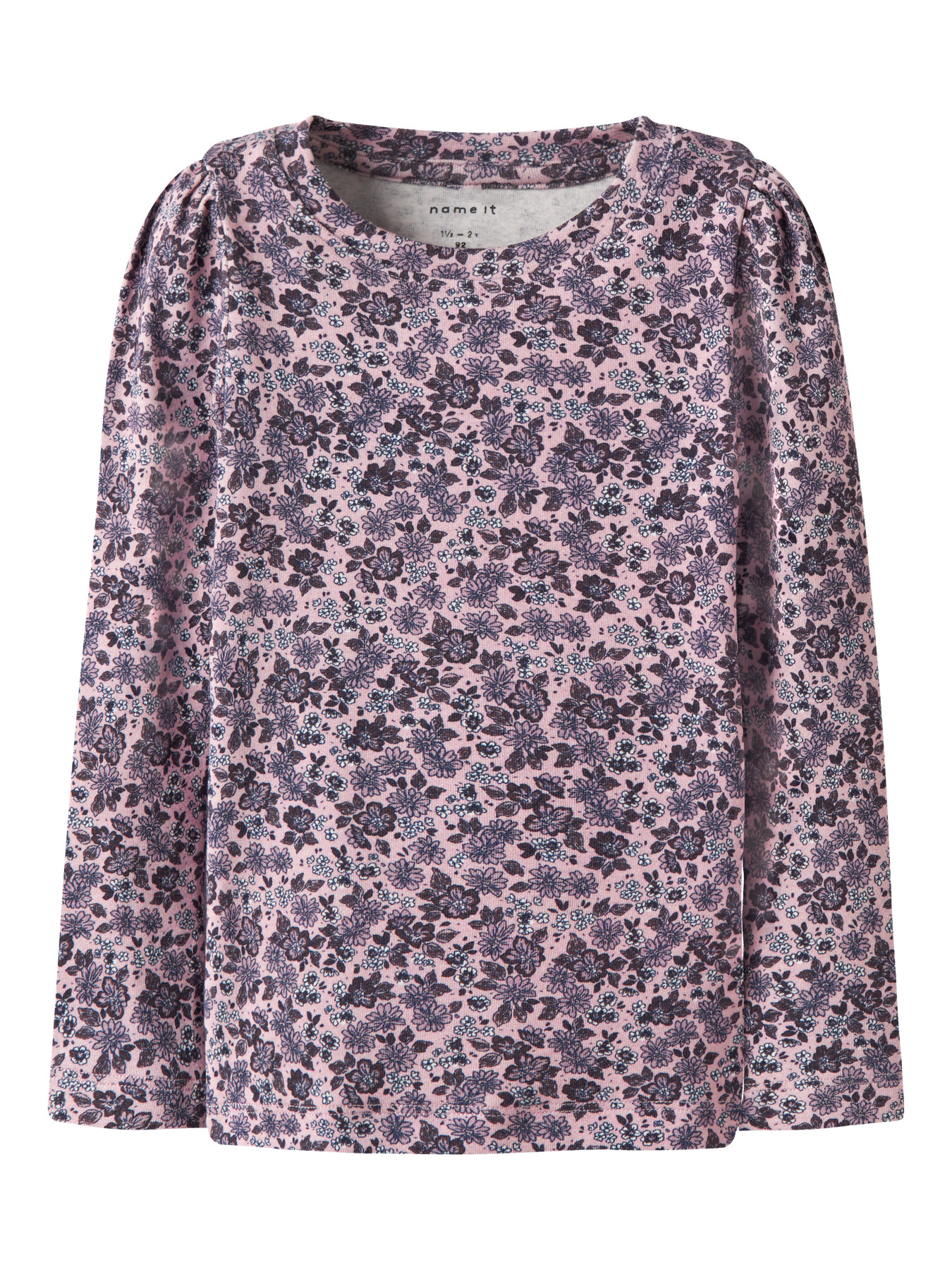Sød bluse med blomsterprint i lilla fra Name It