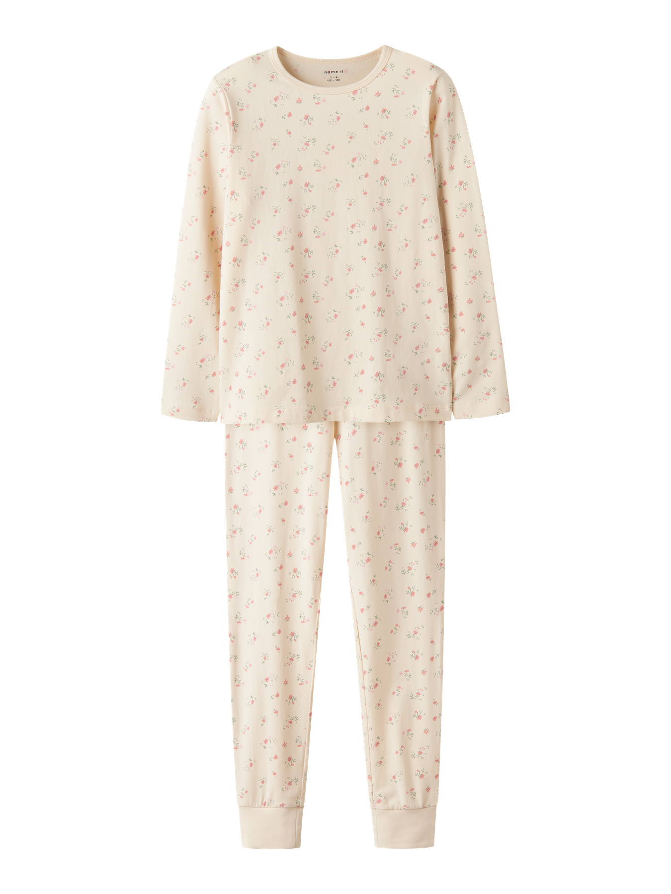 Sødt natsæt med blomster fra Name It - Beige