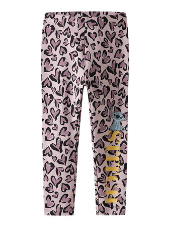 Seje leggings med hjerteprint fra Name It - Burnished Lilac