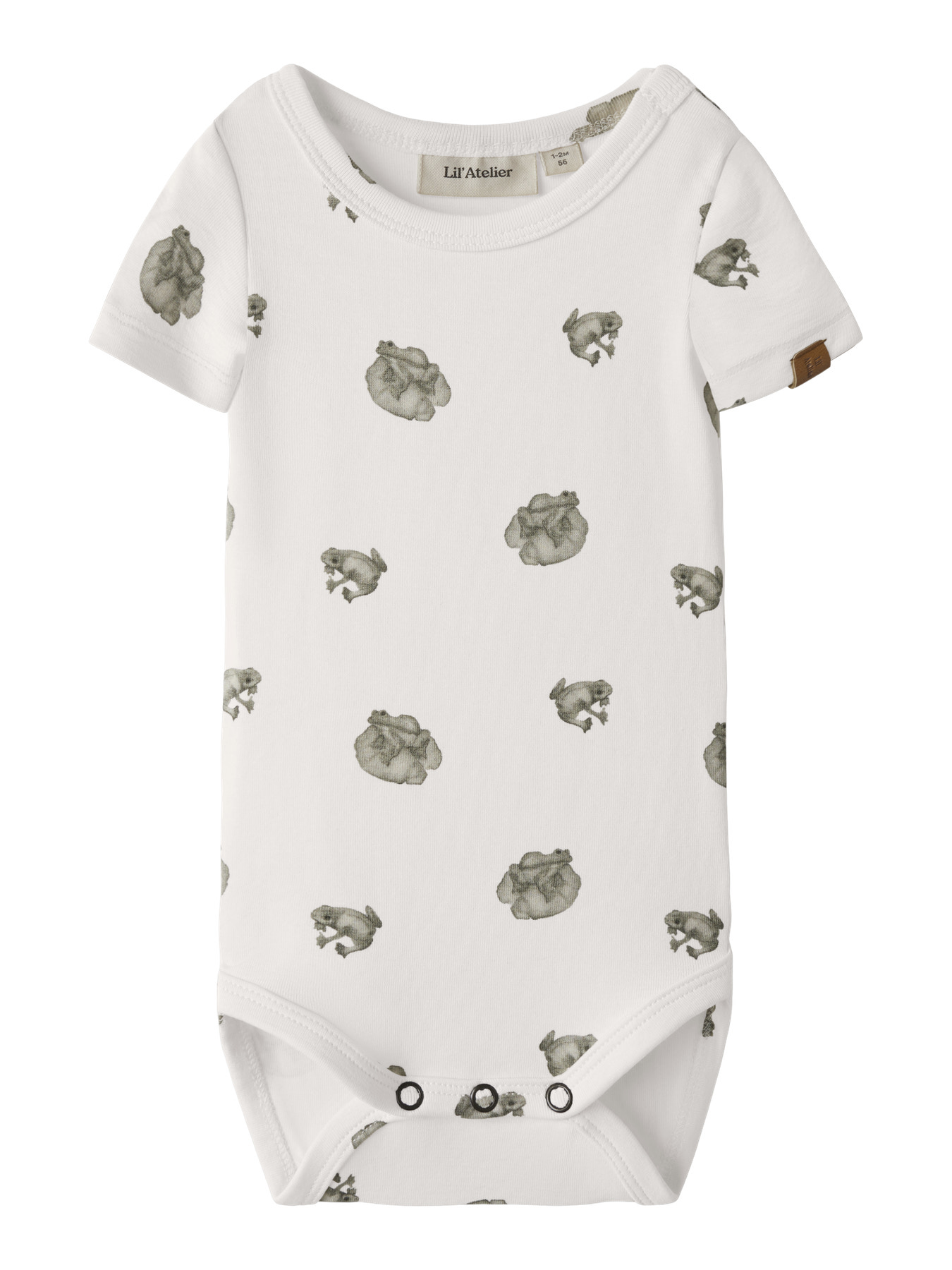 Lil Atelier Kortærmet Body med Frøer - Super Sødt Design