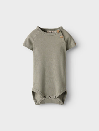 Lil Atelier Kortærmet Body Gago i Seagrass - Tilbud!