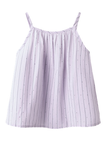 Sød Strop Top med Rhinsten i Misty Lilac fra Name It