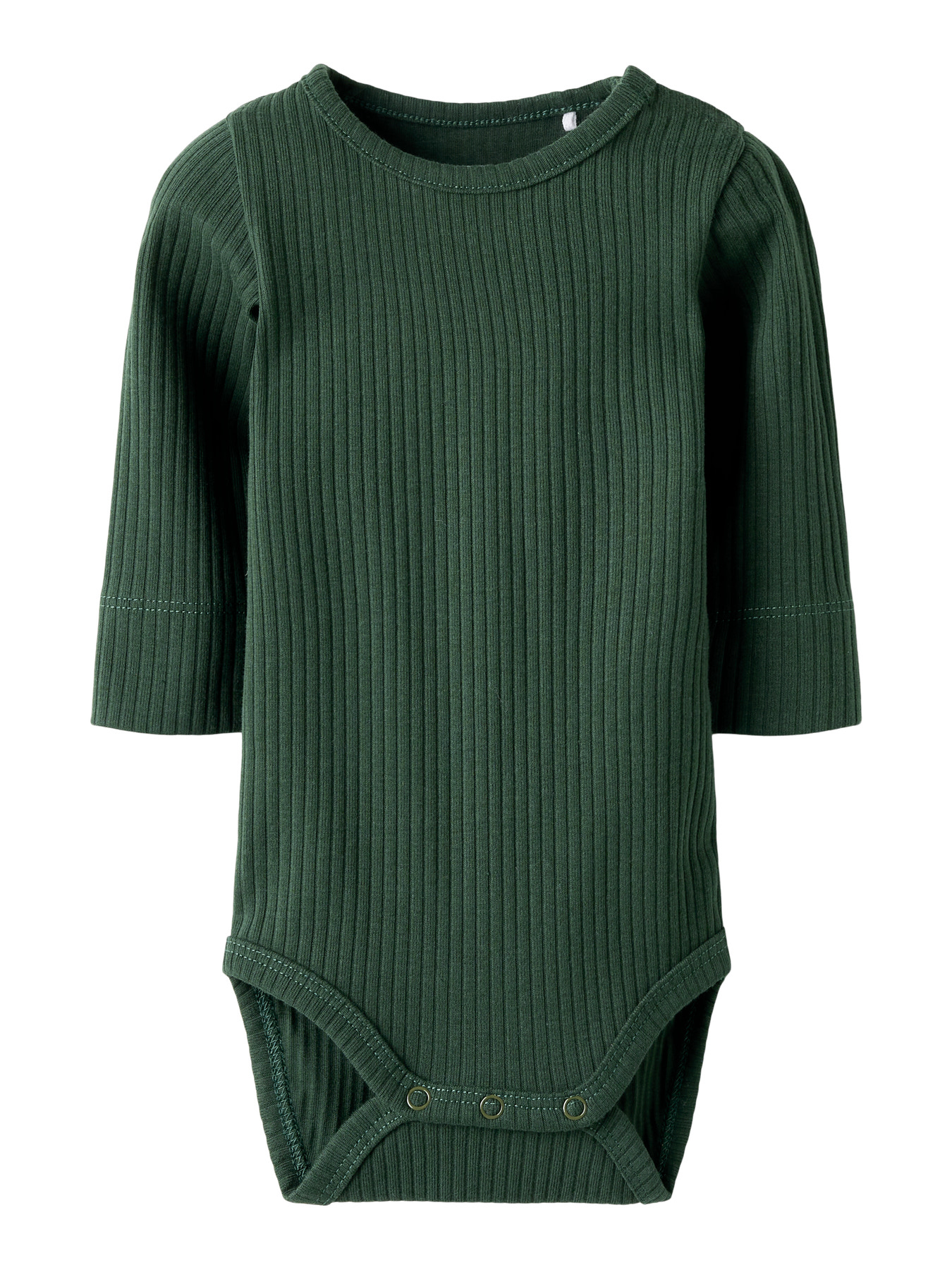 Name It Langærmet Rib Body Kenno i Dyb Skovgrøn
