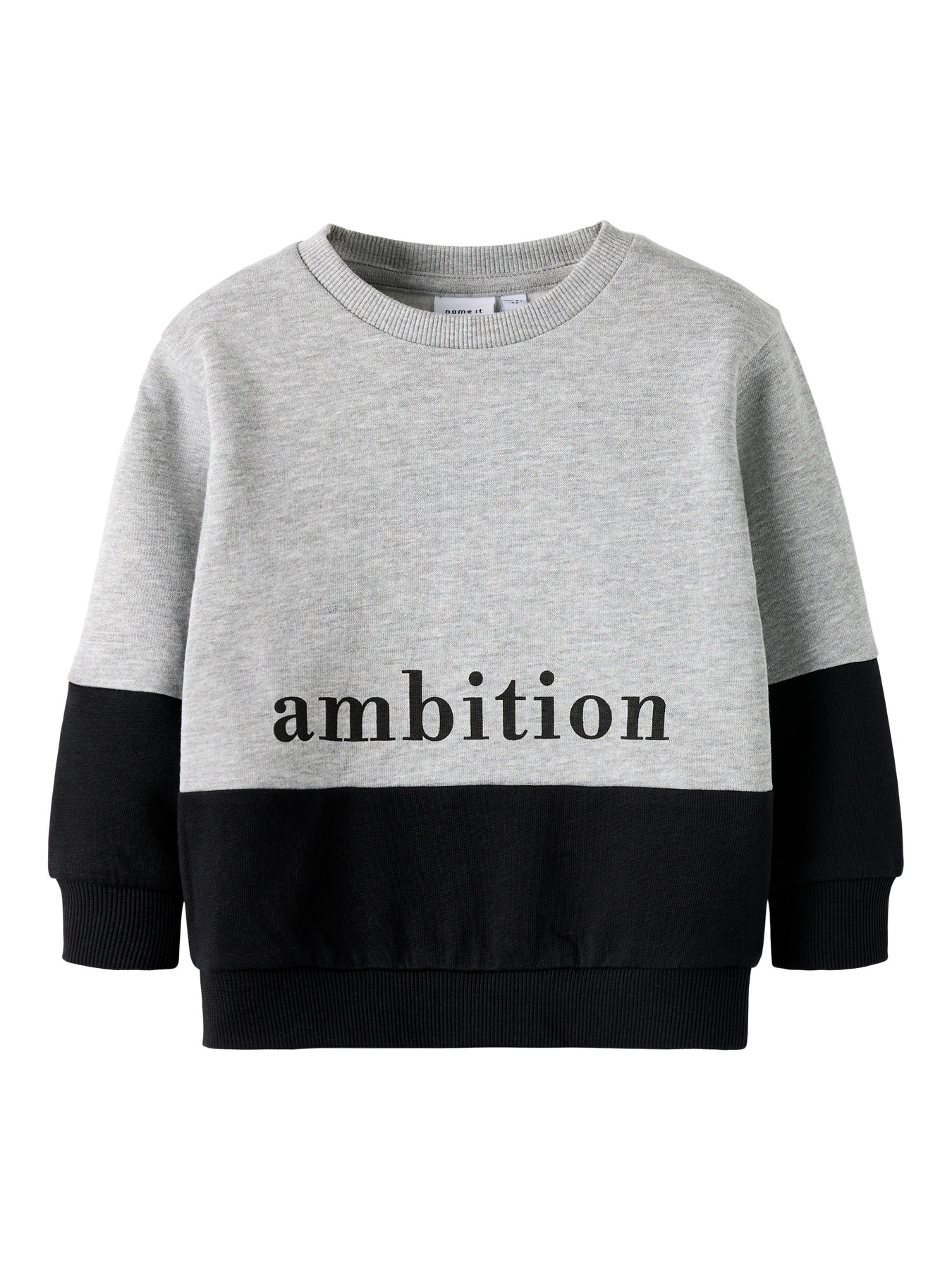 Sej sweatshirt fra Name It i grå melange til drenge