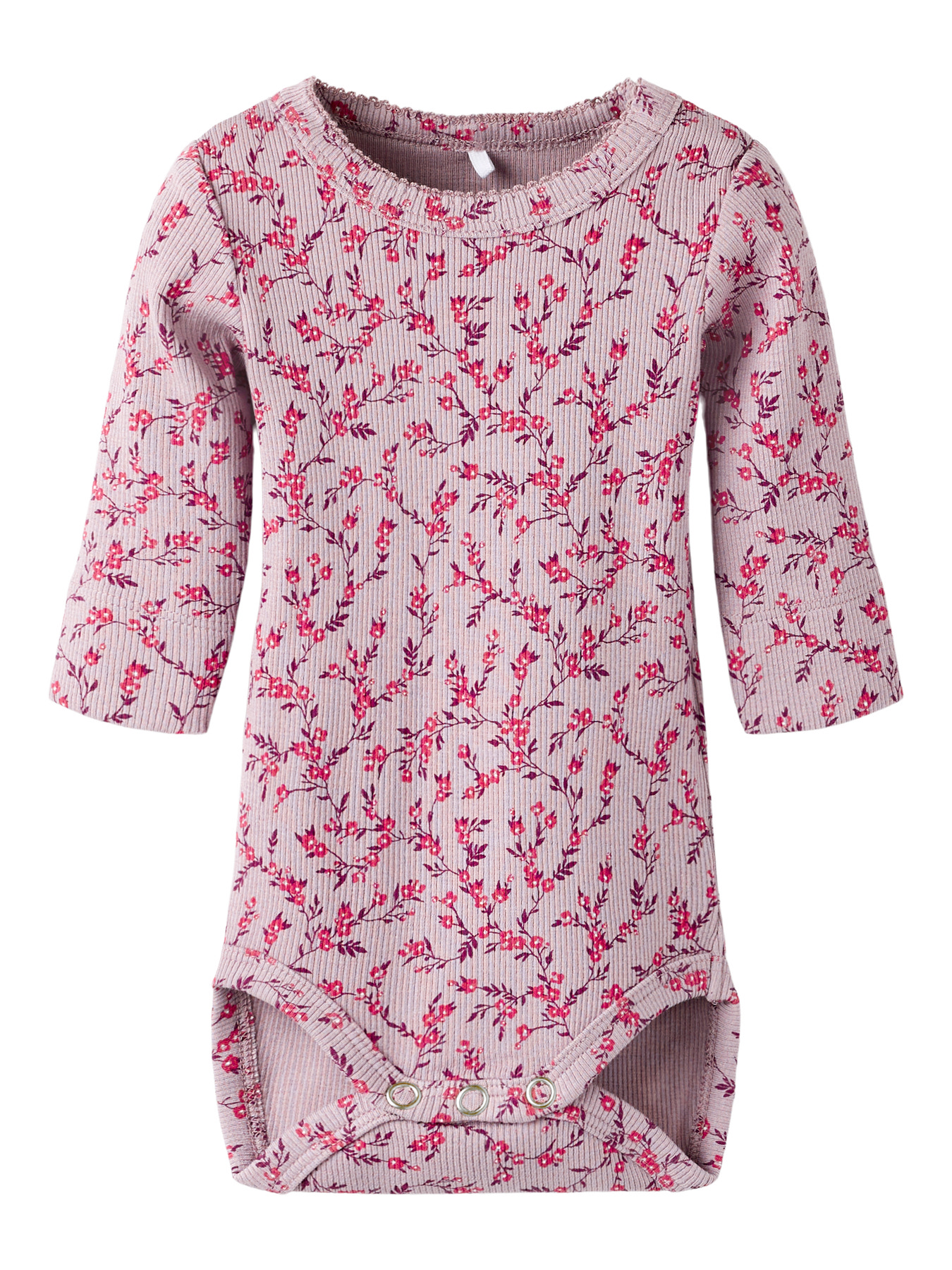 Sød Rib Body med Blomsterprint fra Name It