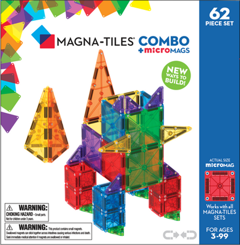 Magna-Tiles Micromags Kombi – 62 Dele til Kreativ Leg