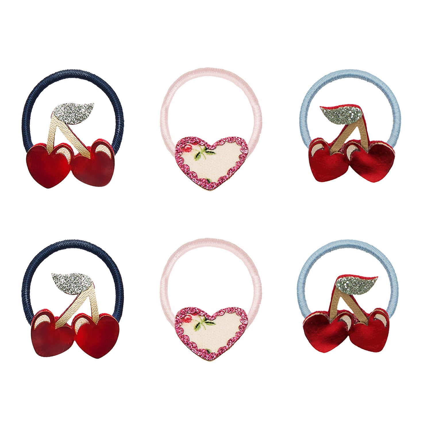 Mimi   Lula   Hårelastikker - Mini Red Cherries Mon Cheri