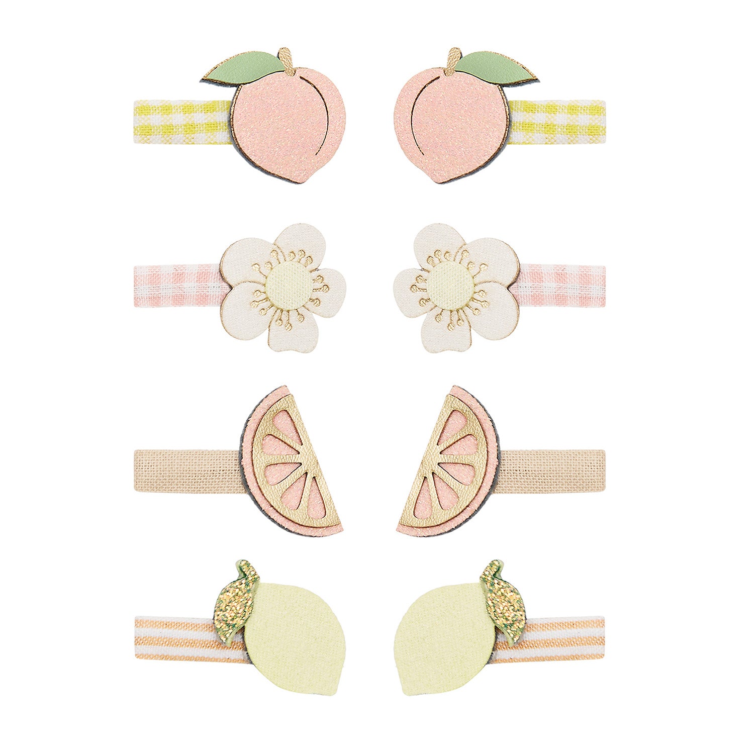 Mimi   Lula   Hårclips - Mini Citrus Peaches And Cream
