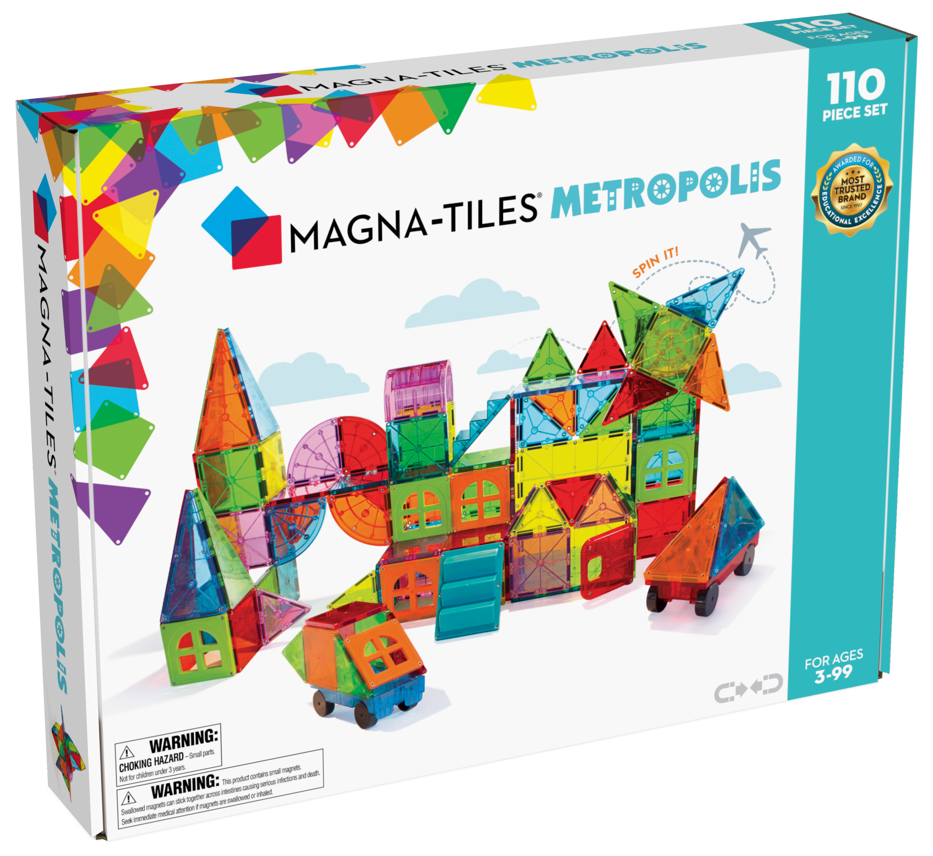 Magna-Tiles Metropolis Byggesæt – 110 Dele til Kreativ Leg