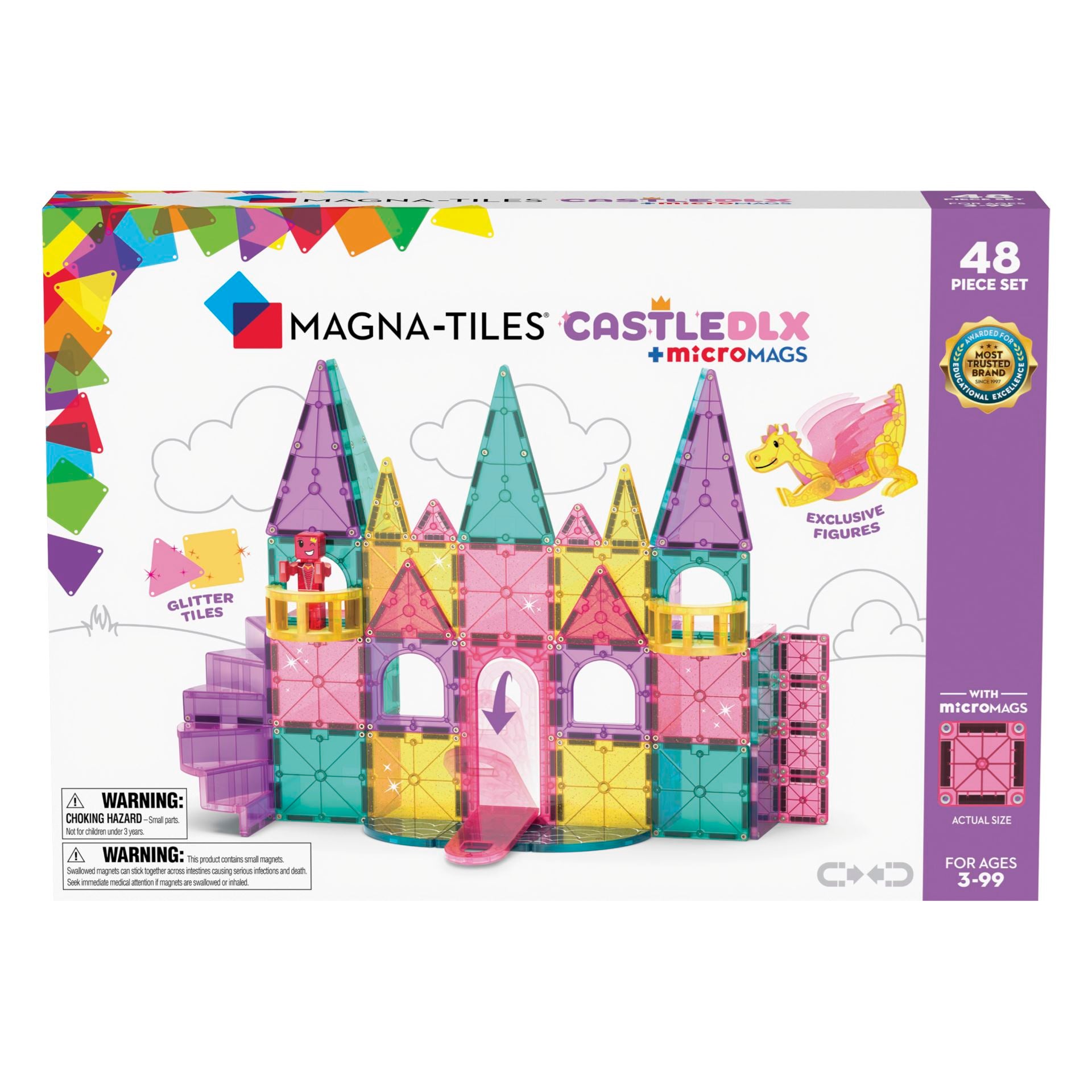 Magna-Tiles Magnetisk Legetøj – Deluxe Slot med 48 Dele