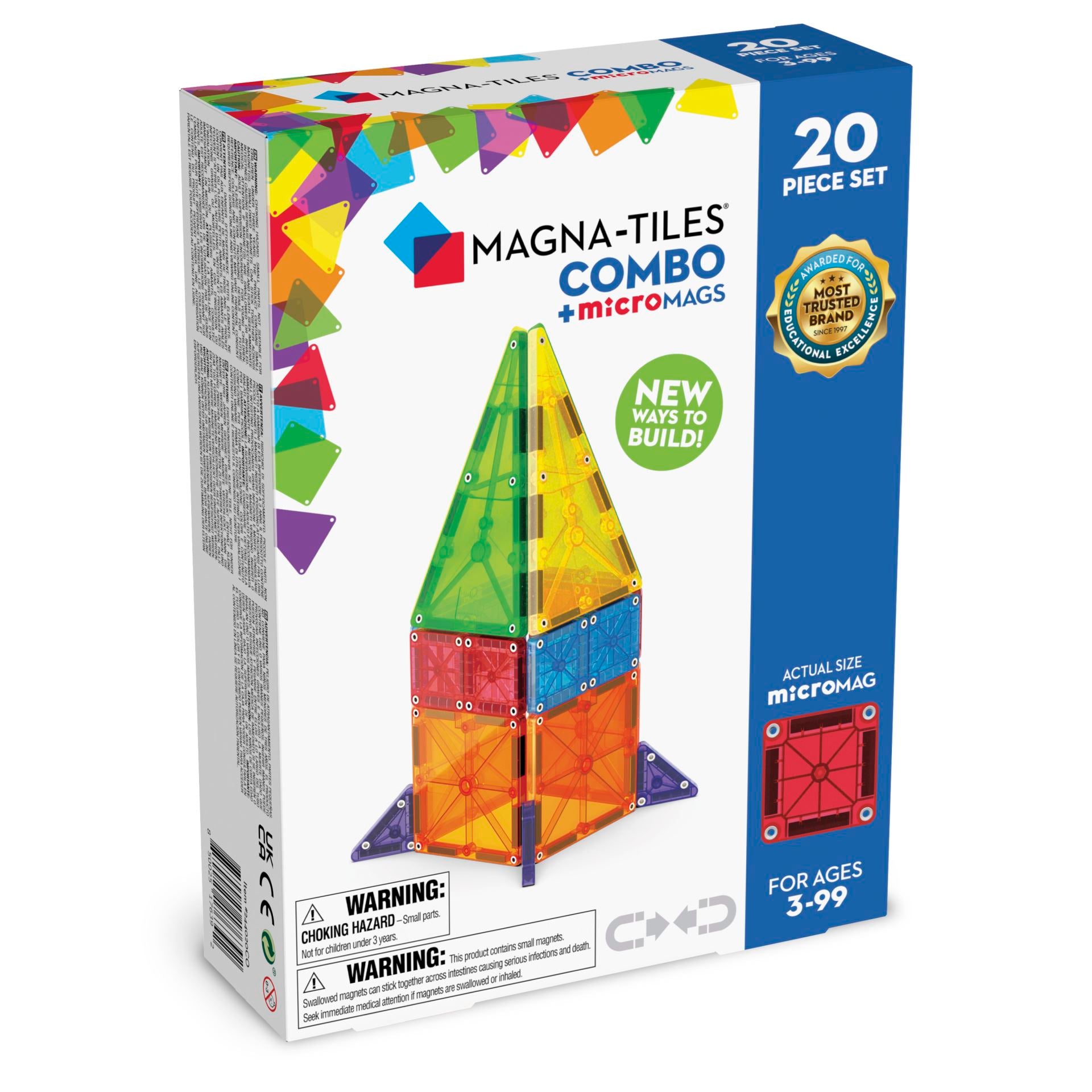 Magna-Tiles Micromags Kombi - 20 Dele til Kreativ Leg