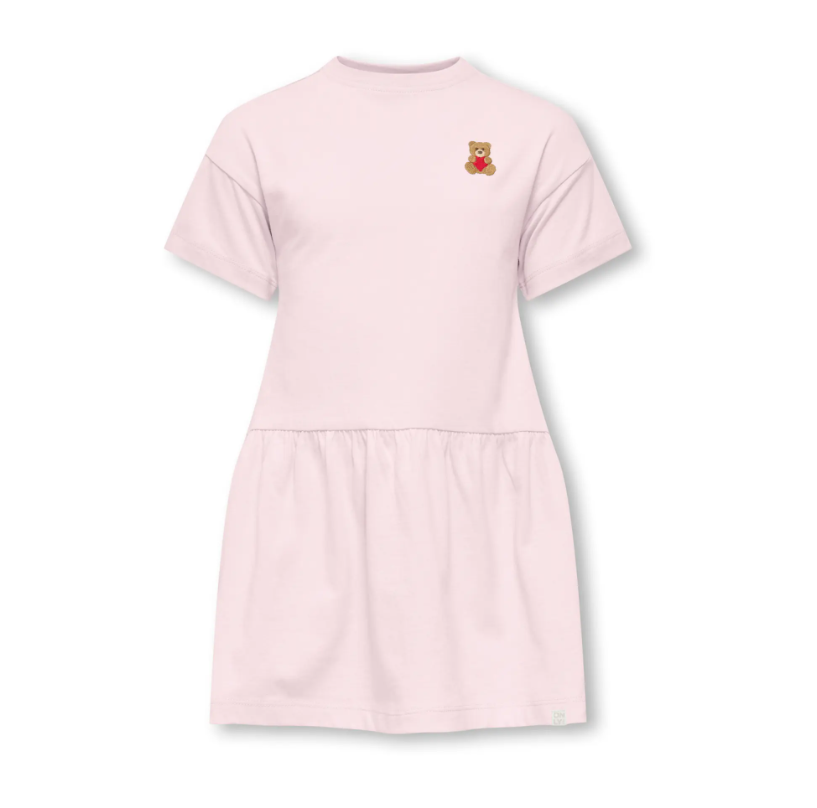 Only Mini Maiken Life Ss Dress -  Barely Pink Bear -   Cm