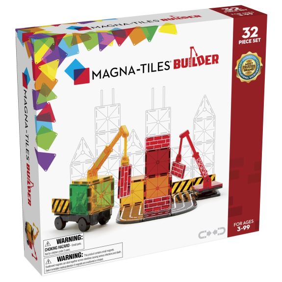 Magna-Tiles Magnetisk Byggeleg – 32 Farverige Fliser