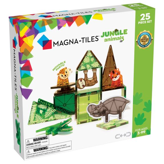 Magna-Tiles Magnetisk Legetøj – Jungle Dyr Sæt 25 Dele