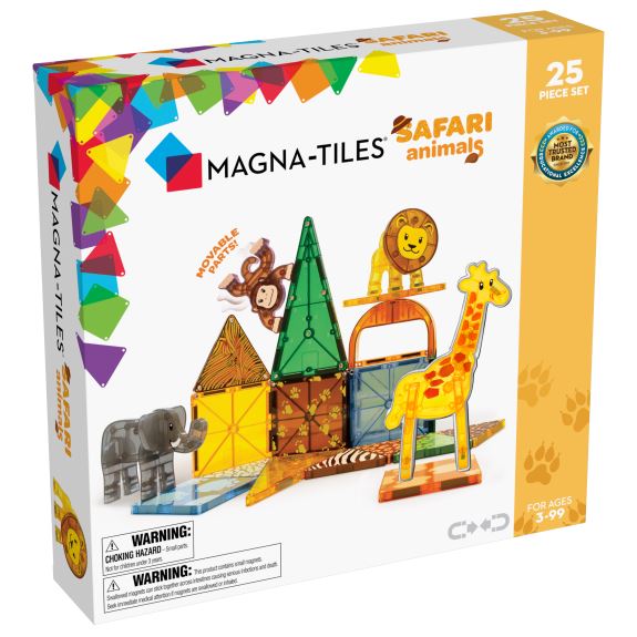 Magna-Tiles Magnetisk Legetøj – Safari Dyr, 25 Dele