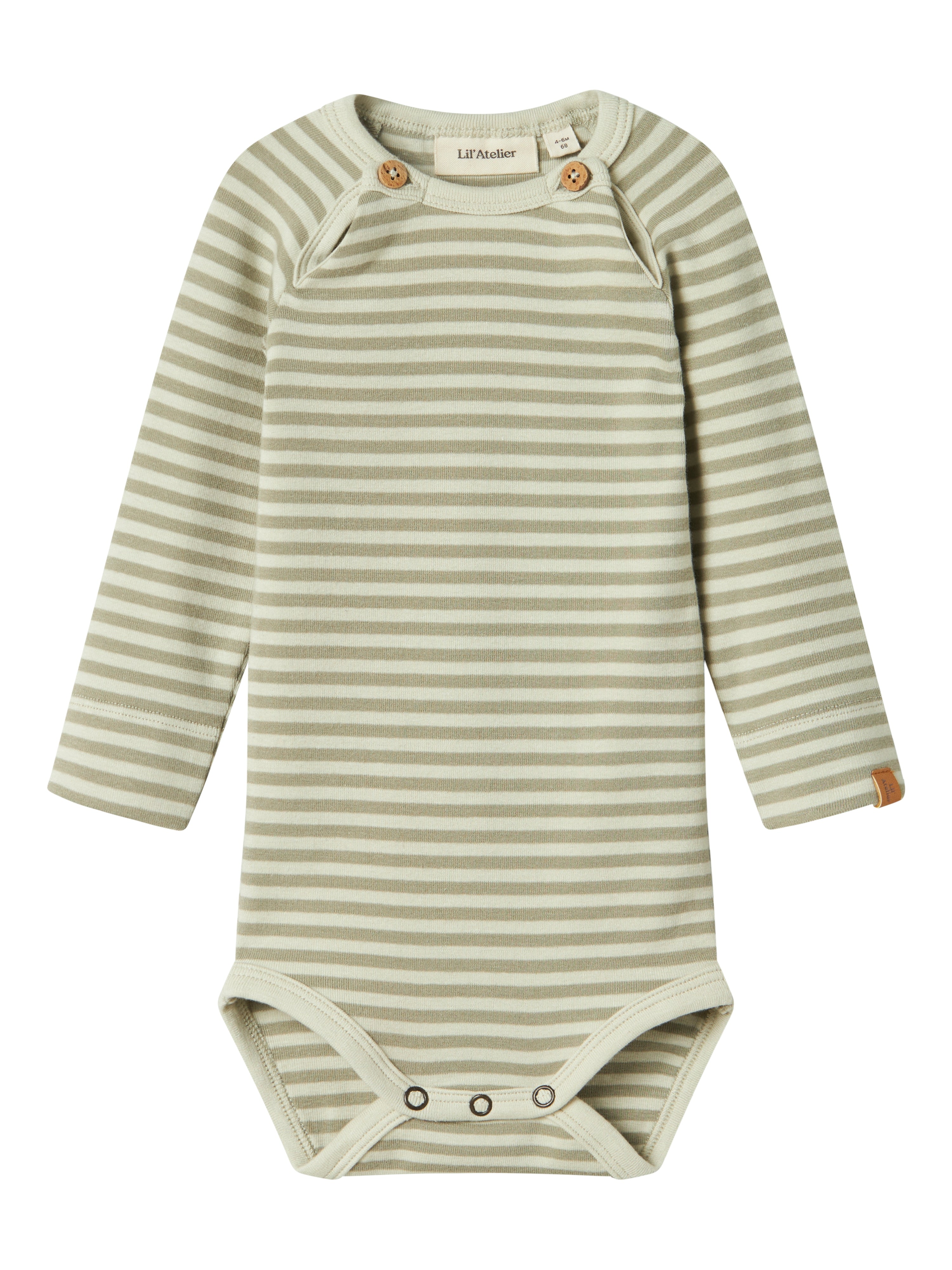 Lil Atelier Geo Aso Body - Grøn Kvalitetsbody til Børn