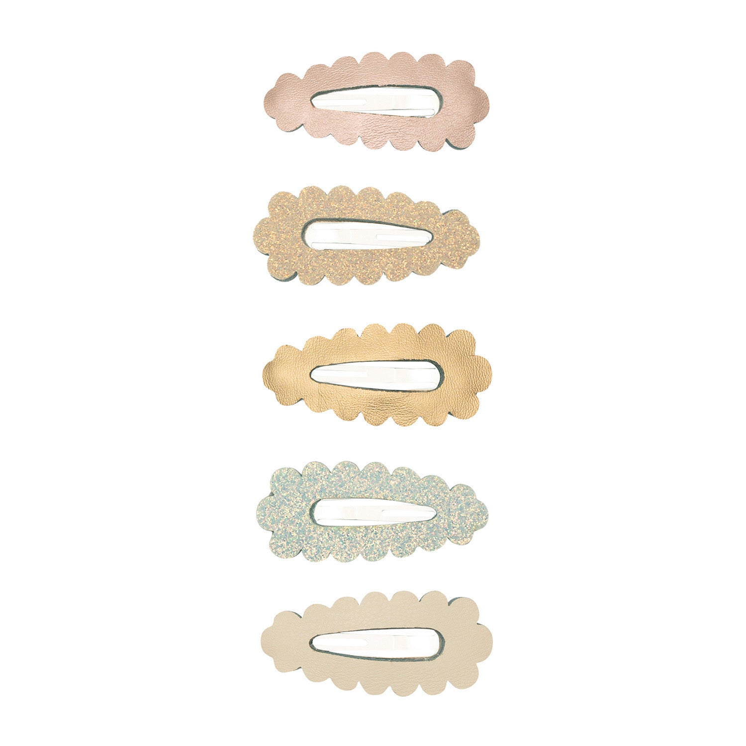 Mimi & Lula Mini Metallic Hårspænder – Elegant Bølgeformet