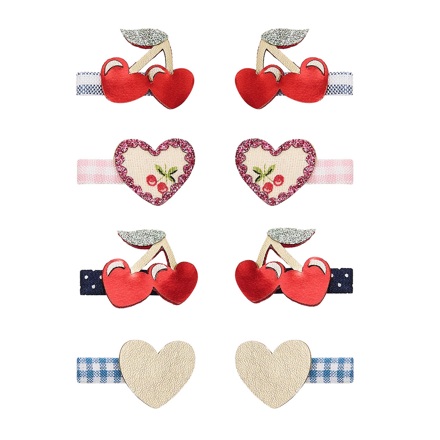 Mimi   Lula   Hårclips - Mini Red Cherries Mon Cheri
