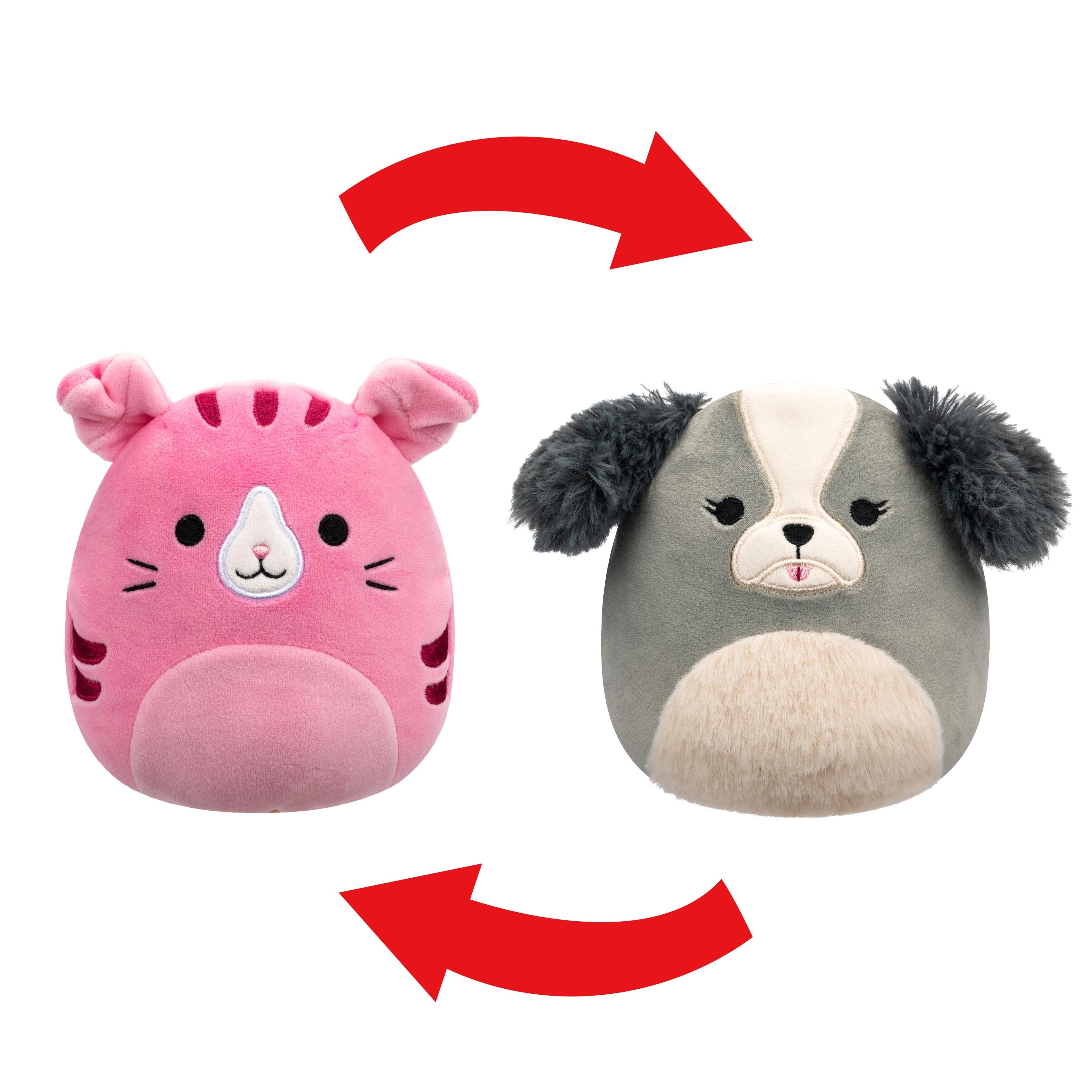 Squishmallows Flip A Mallow -   Cm - Malu Shih-tzu And Geraldine Cat