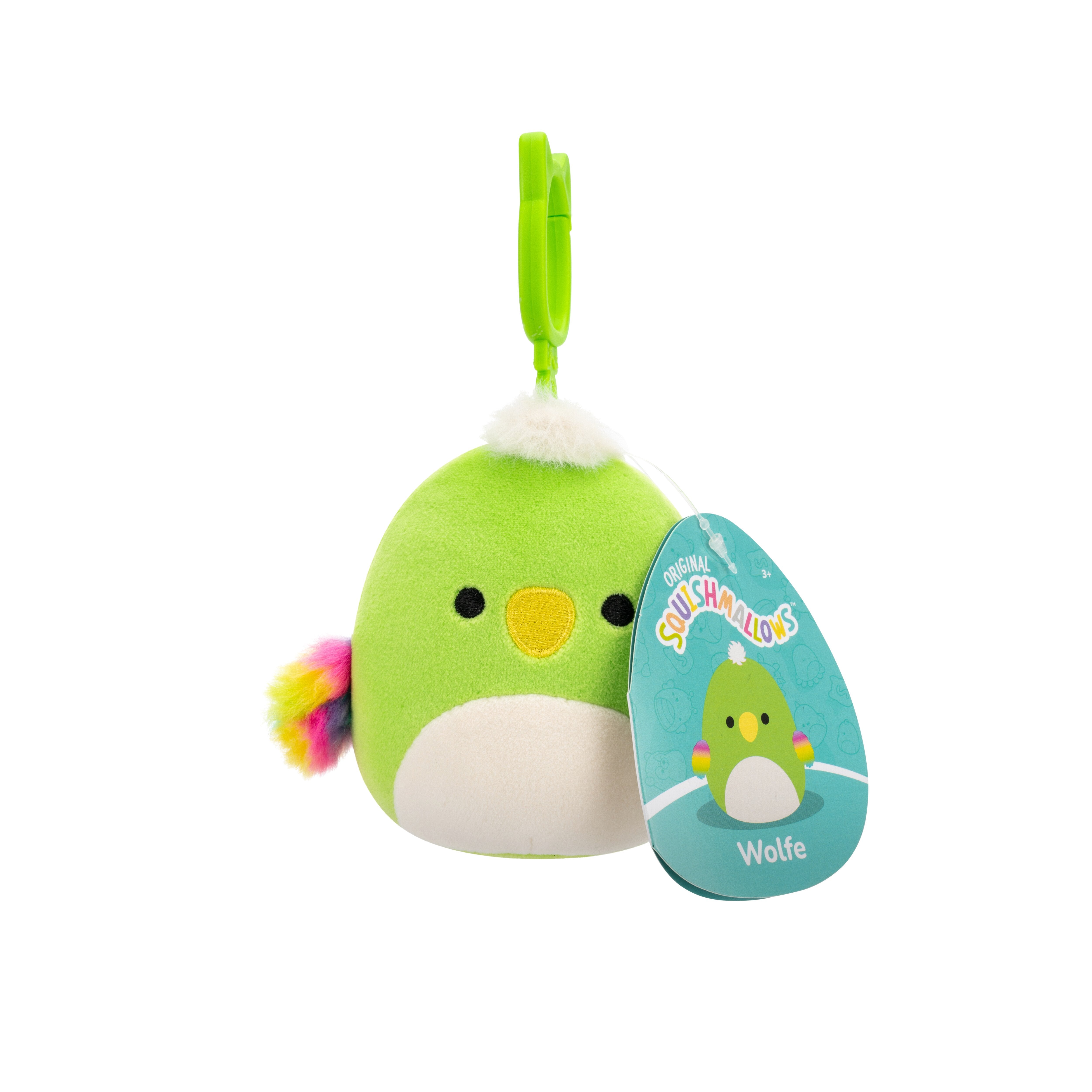 Squishmallows Clip-On Nøglering – Wolfe til Sjov og Leg