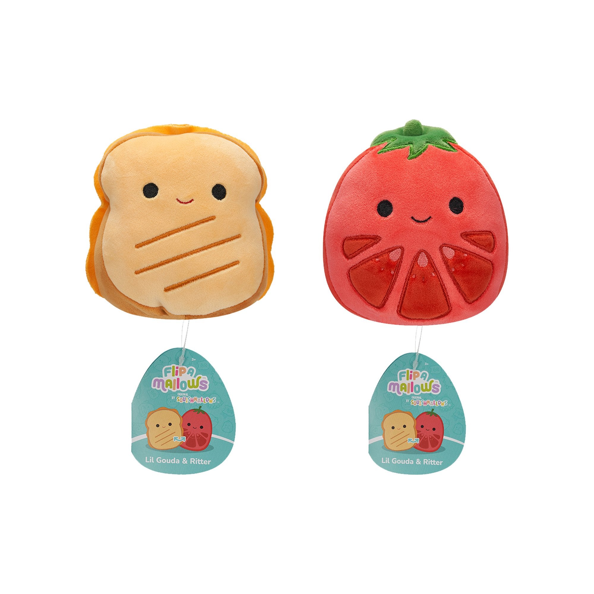 Squishmallows Flip A Mallow Lil Gouda & Ritter - 13 cm