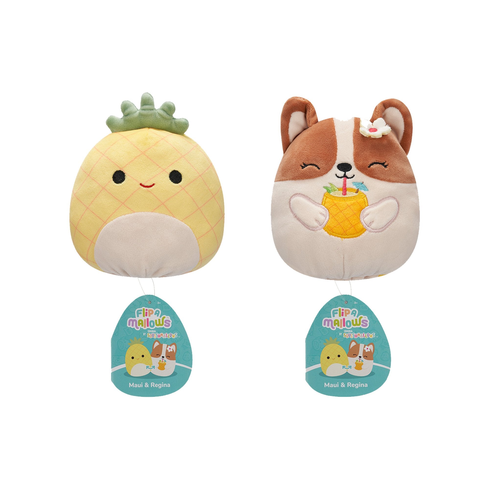 Squishmallows – Flip A Mallow Maui & Regina Krammedyr 13 cm