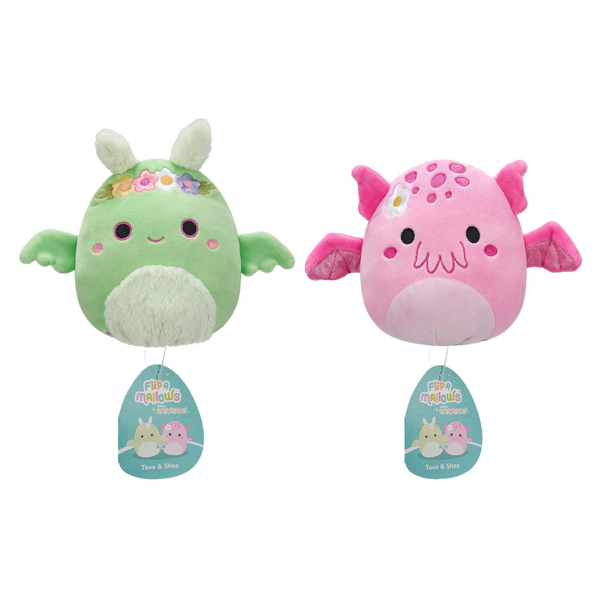 Squishmallows - Flip A Mallow Tove og Shea Krammedyr 13 cm