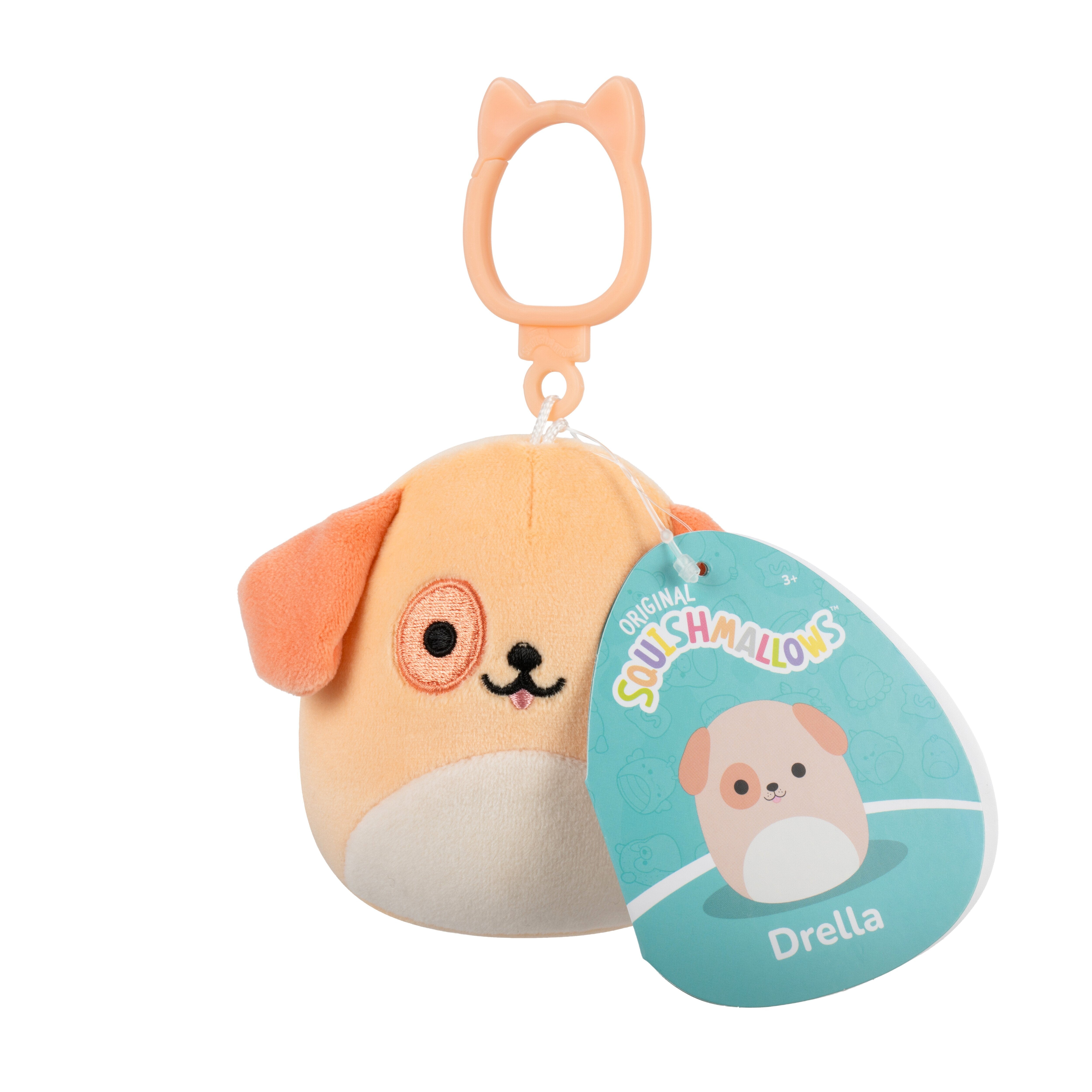 Squishmallows Bamse -   Cm - Drella Dog - Clip On