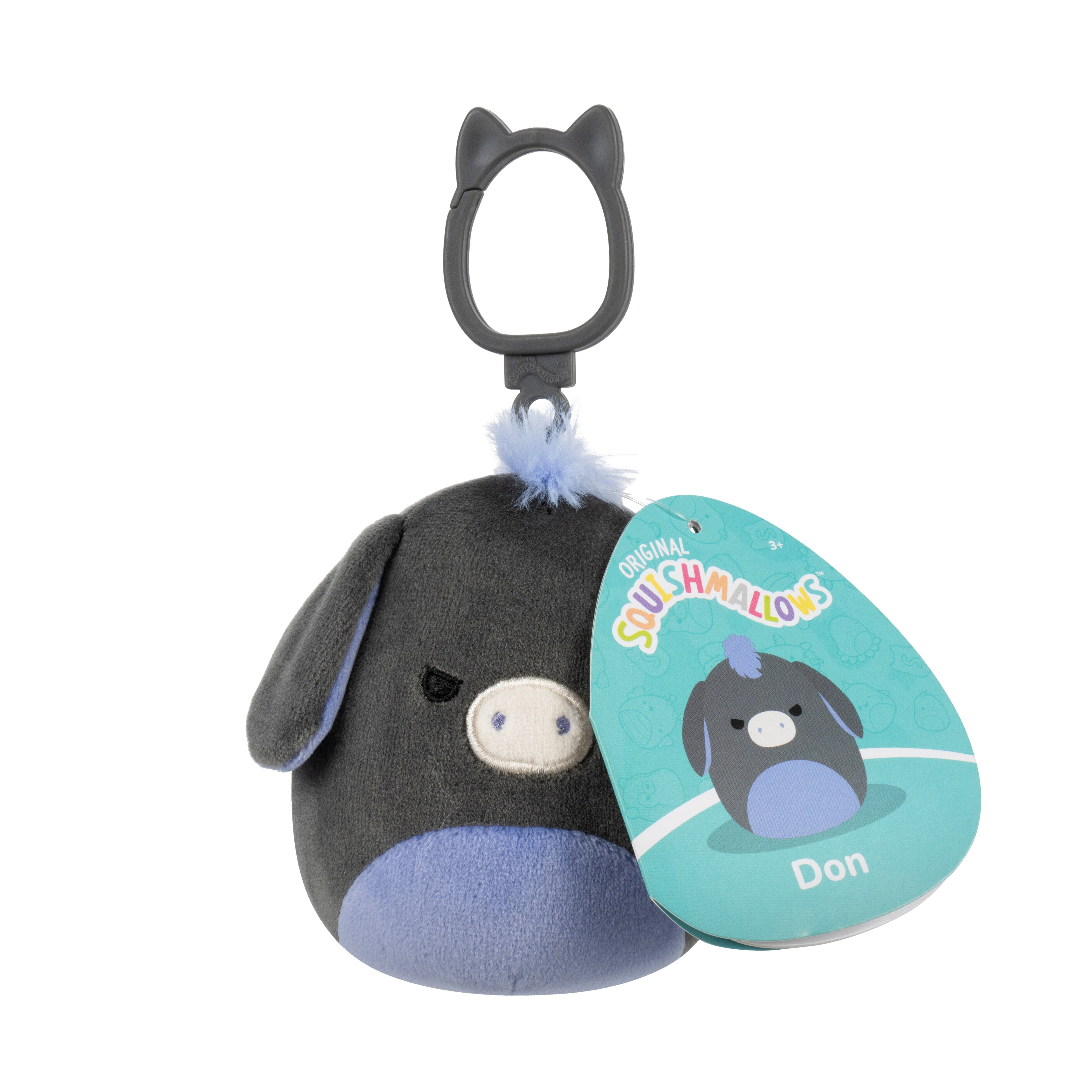 Squishmallows Bamse -   Cm - Don Donkey - Clip On