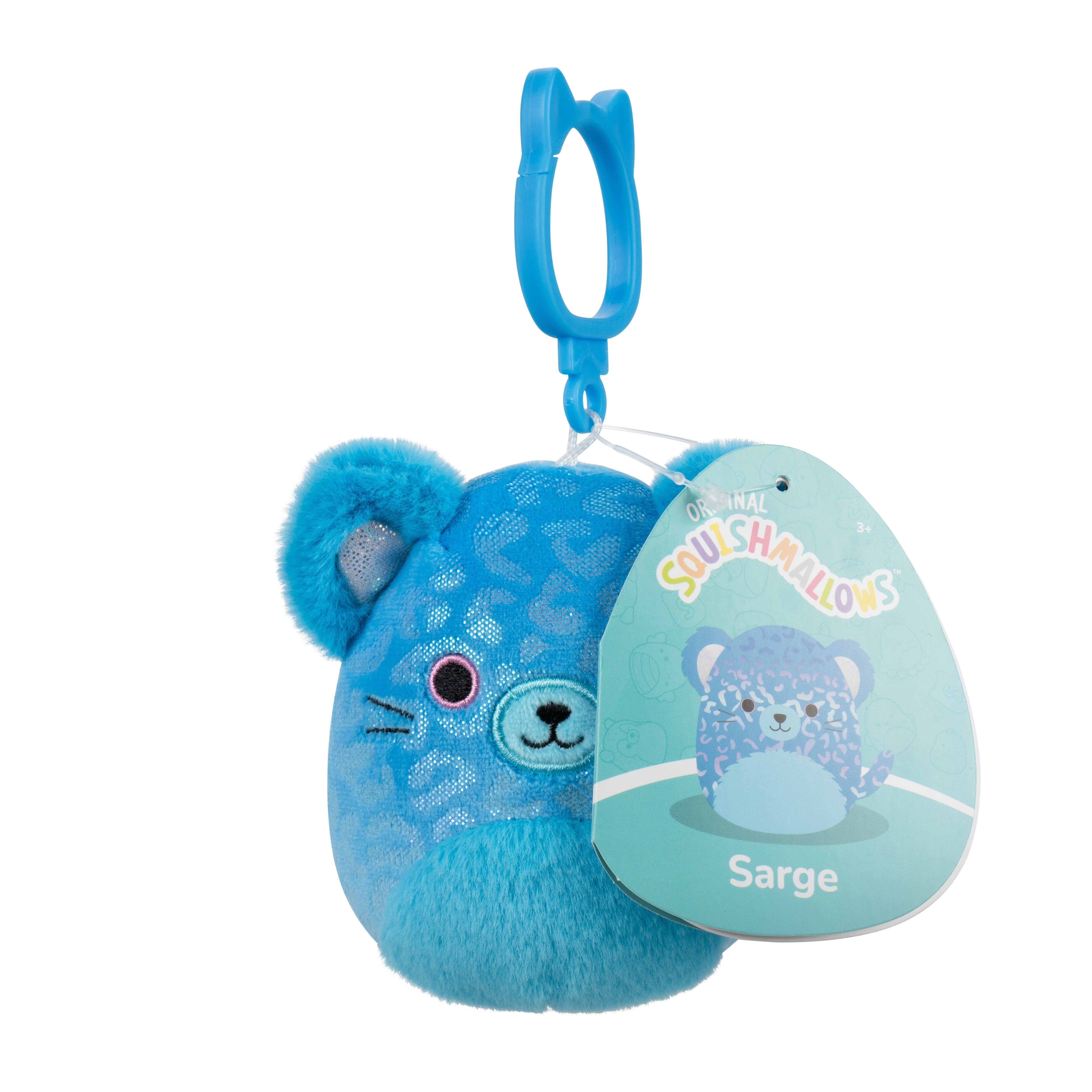 Squishmallows Bamse -   Cm - Sarge Jaguar - Clip On