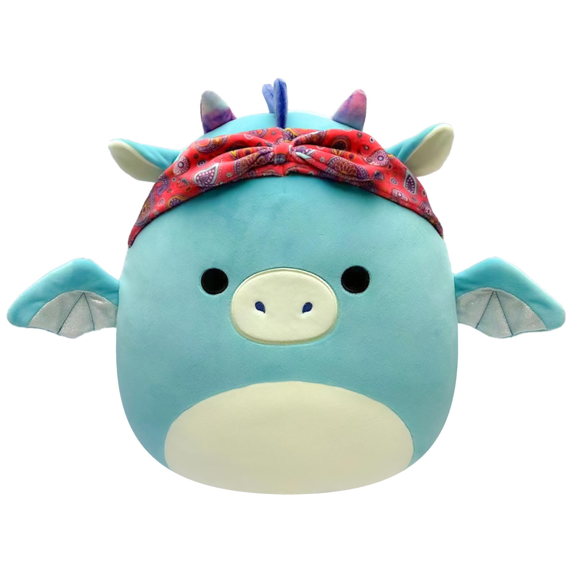 Squishmallows – Tatiana Den Blågrønne Drage med Bandana