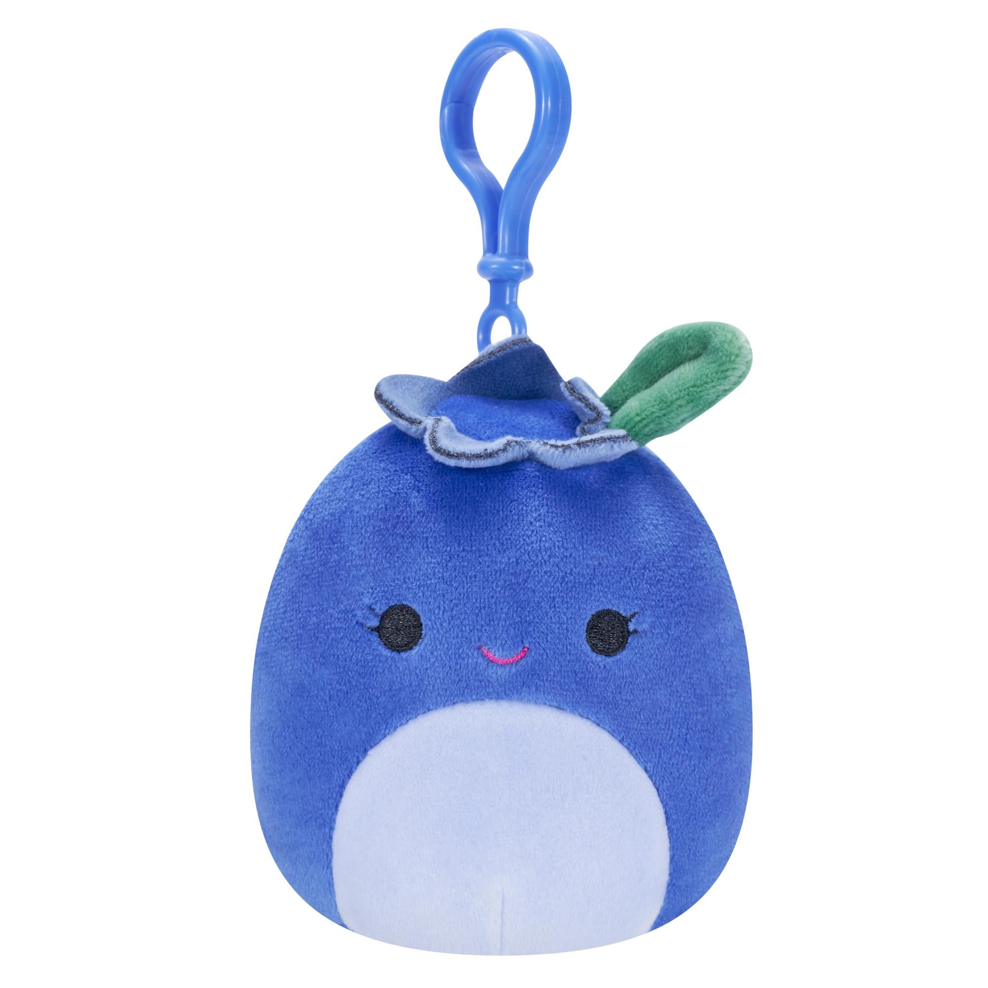 Squishmallows - Clip-On Bluby The Blueberry Krammedyr 9 cm