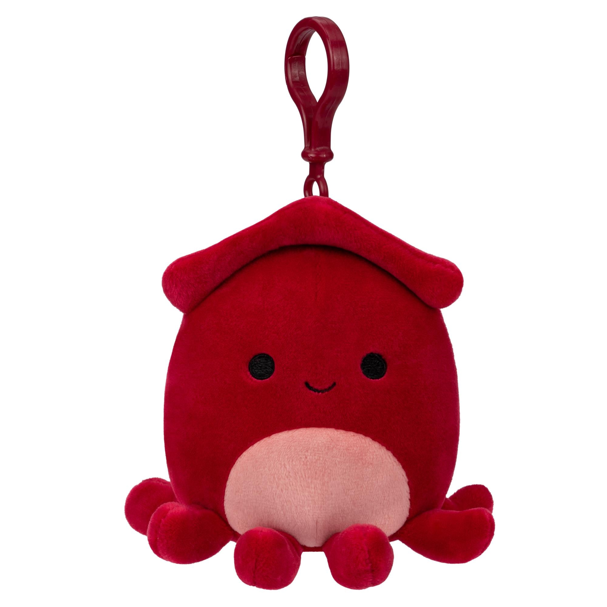 Squishmallows - Klips Altman Rød Blæksprutte 9 cm Tilbud!