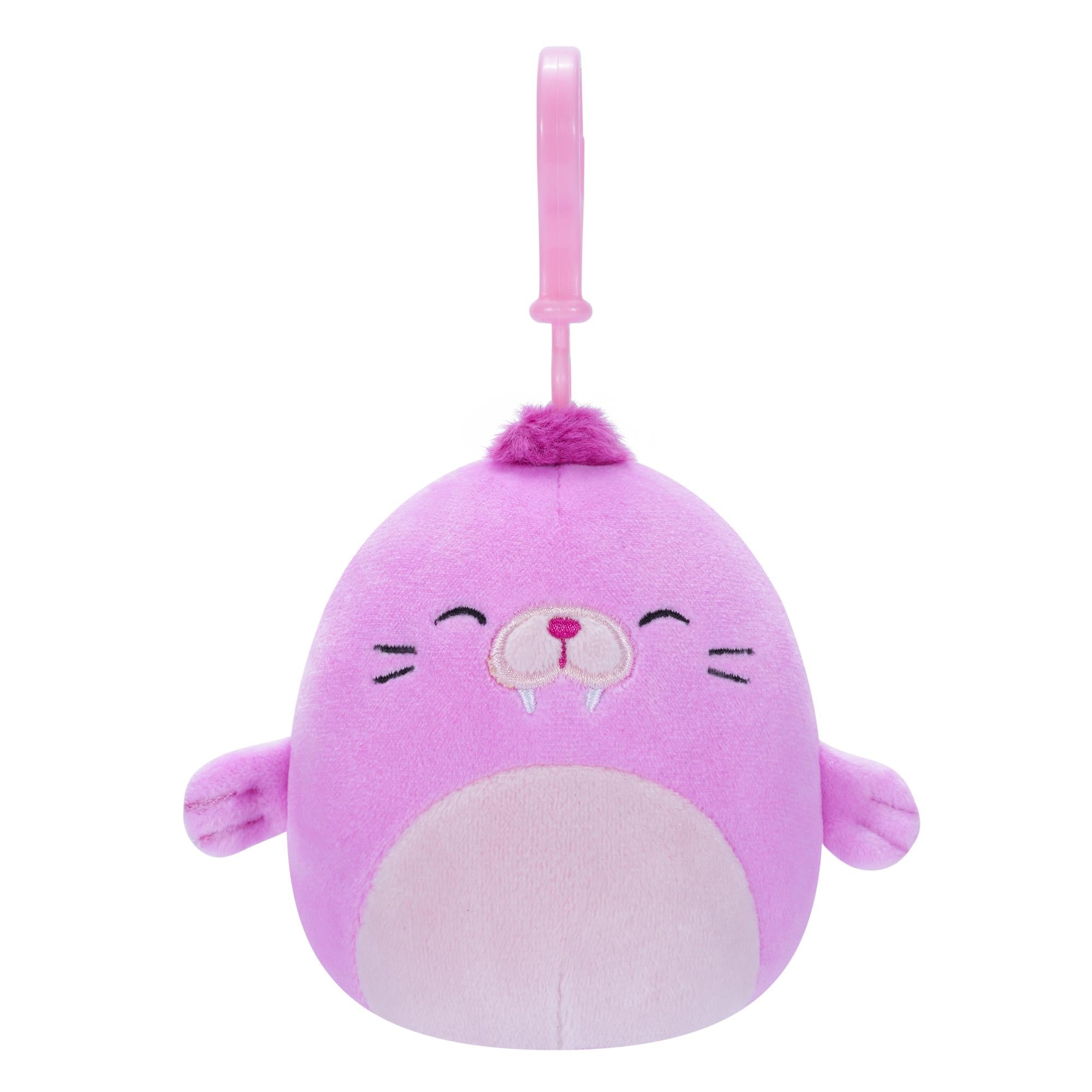 Squishmallows – Clip On Pepper, Lyserød Hvalros 9 cm