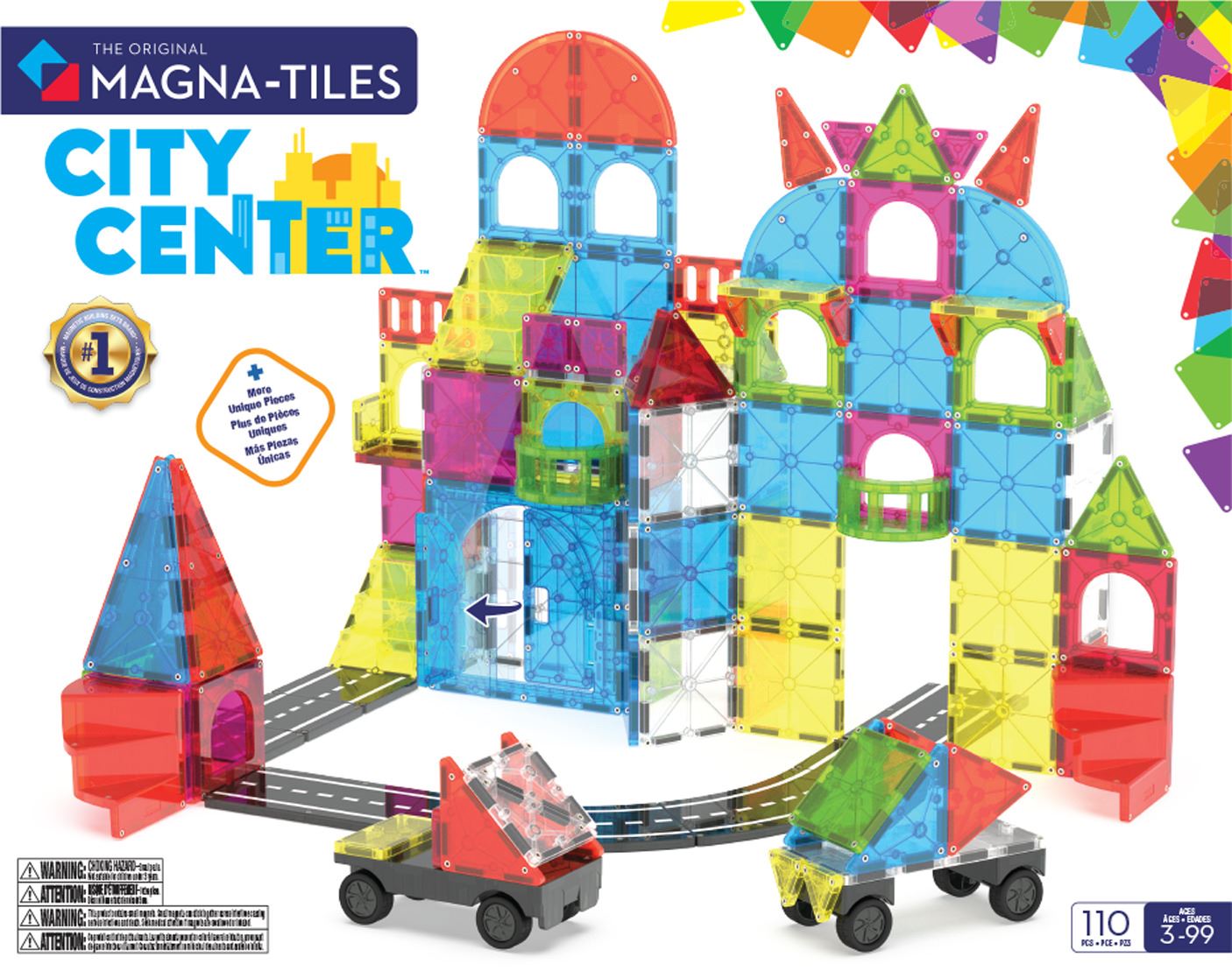 Magna-Tiles Magnetisk Legetøj – Bycentrum 110 Dele