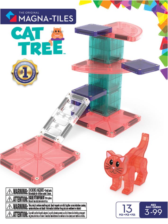 Magna-Tiles Magnetisk Legetøj – Katte Træ 13 Dele